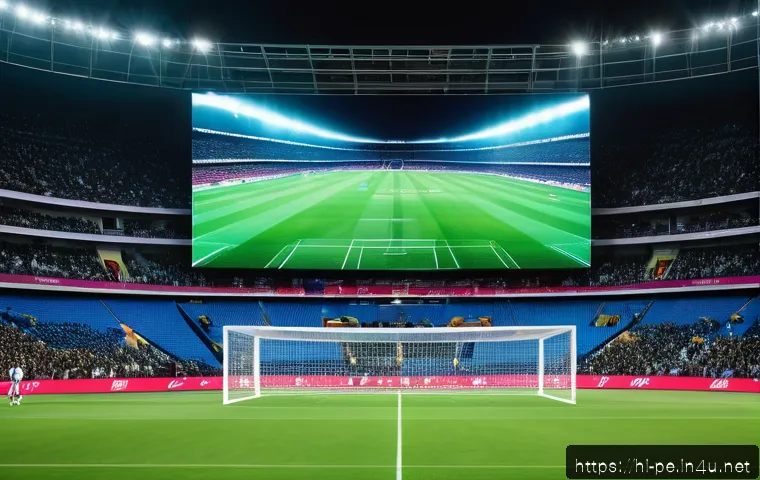 스포츠 산업과 미디어 관계 - A vibrant digital sports arena showcasing a diverse crowd of enthusiastic fans engaging with an augm...
