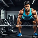 Home 18 트레이닝 주기화 이론 - A dynamic gym scene showing a diverse group of Hindi-speaking fitness enthusiasts engaged in differe...